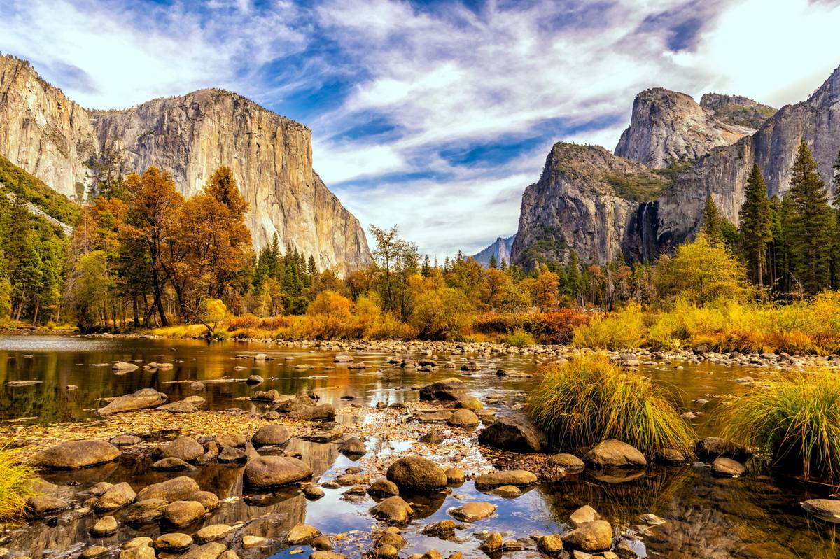 El Capitan above the Merced River in autumn